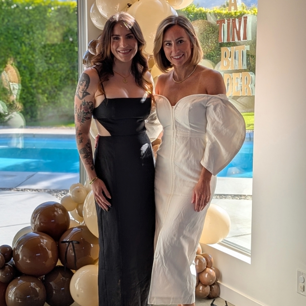 Mara Hoffman Strapless Black and White Dresses